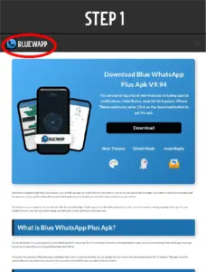 Blue WhatsApp Plus - Step 1 For How To Download it