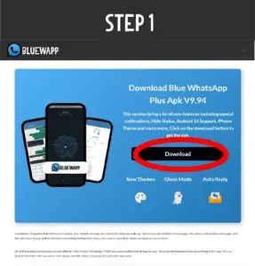 Blue WhatsApp Plus  - Step1 For Hww to update the app